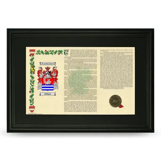 Aldinger Deluxe Armorial Landscape Framed- Black