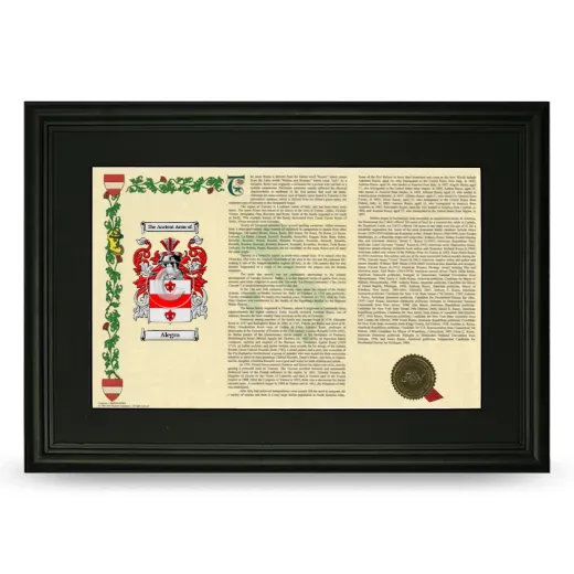 Alegro Deluxe Armorial Landscape Framed- Black