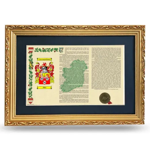Alen Deluxe Armorial Landscape Framed - Gold