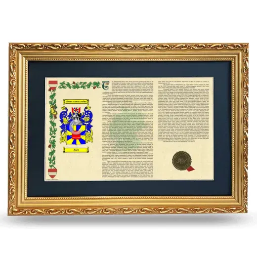 Aler Deluxe Armorial Landscape Framed - Gold