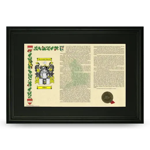 Alfree Deluxe Armorial Landscape Framed- Black