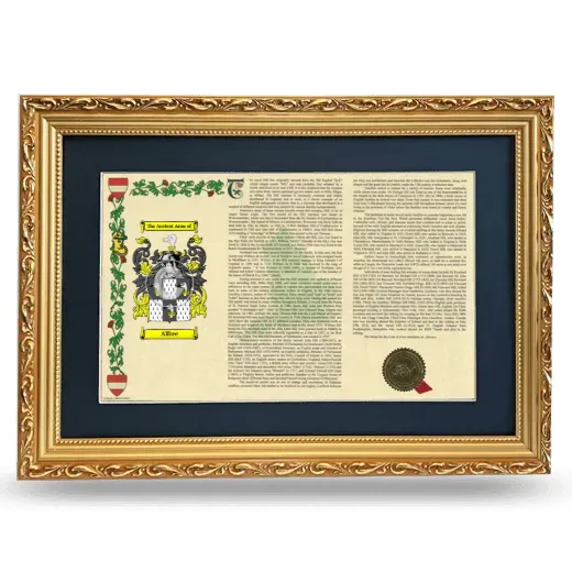 Alfree Deluxe Armorial Landscape Framed - Gold