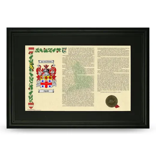 Algude Deluxe Armorial Landscape Framed- Black