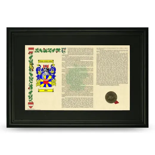 Alier Deluxe Armorial Landscape Framed- Black