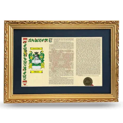 Allanson Deluxe Armorial Landscape Framed - Gold