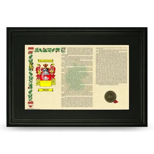 Allbright Deluxe Armorial Landscape Framed- Black
