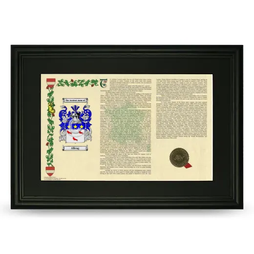Alleng Deluxe Armorial Landscape Framed- Black
