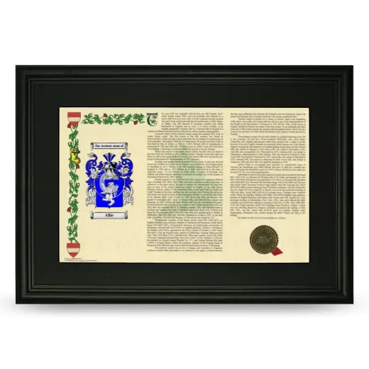 Allie Deluxe Armorial Landscape Framed- Black