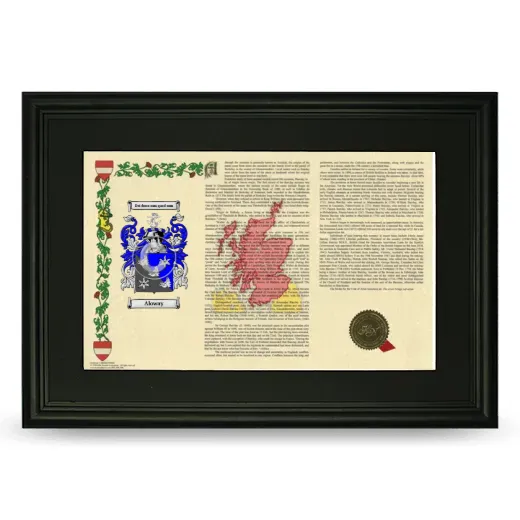 Aloway Deluxe Armorial Landscape Framed- Black