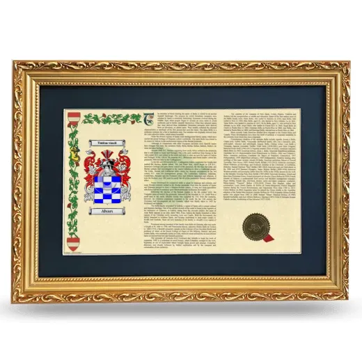 Alvars Deluxe Armorial Landscape Framed - Gold