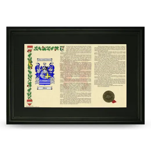 Alvez Deluxe Armorial Landscape Framed- Black