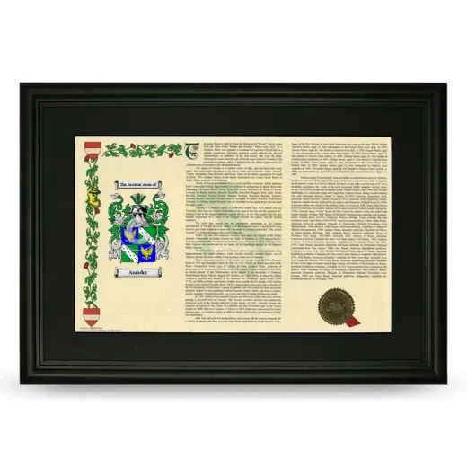 Amador Deluxe Armorial Landscape Framed- Black