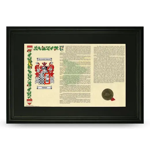 Amaya Deluxe Armorial Landscape Framed- Black