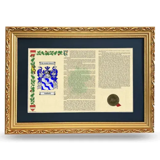 Ambach Deluxe Armorial Landscape Framed - Gold