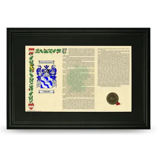 Ambache Deluxe Armorial Landscape Framed- Black