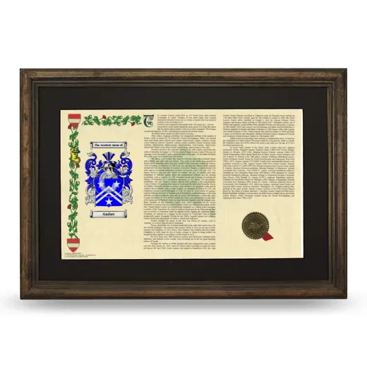 Amber Deluxe Armorial Landscape Framed - Brown