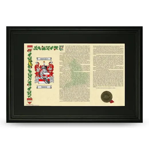 Amoray Deluxe Armorial Landscape Framed- Black