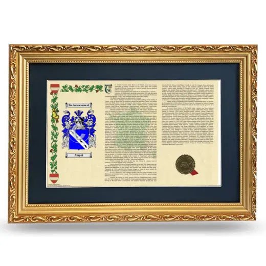 Amyot Deluxe Armorial Landscape Framed - Gold