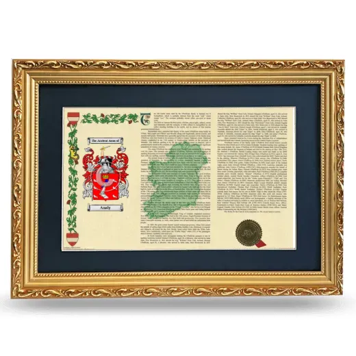 Analy Deluxe Armorial Landscape Framed - Gold