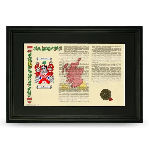 Andersen Deluxe Armorial Landscape Framed- Black
