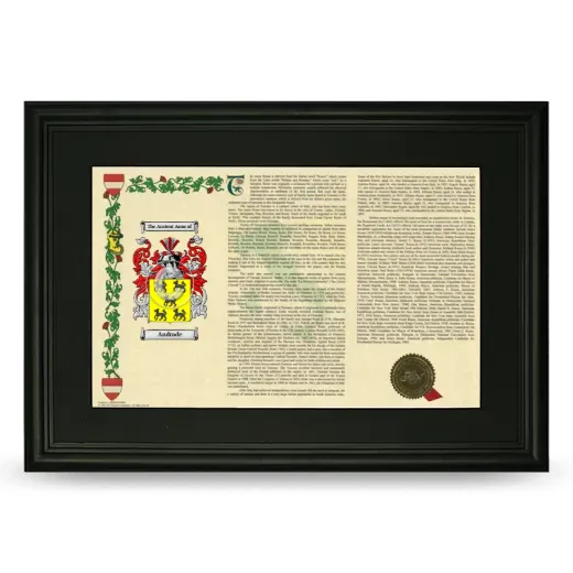 Andrade Deluxe Armorial Landscape Framed- Black