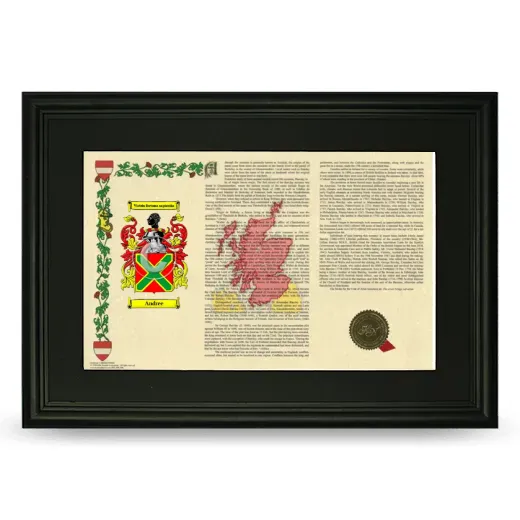 Andree Deluxe Armorial Landscape Framed- Black