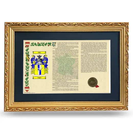 Anget Deluxe Armorial Landscape Framed - Gold