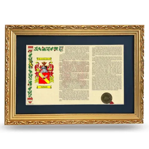 Anthonis Deluxe Armorial Landscape Framed - Gold