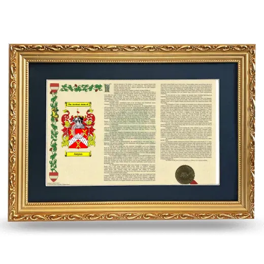 Anyan Deluxe Armorial Landscape Framed - Gold