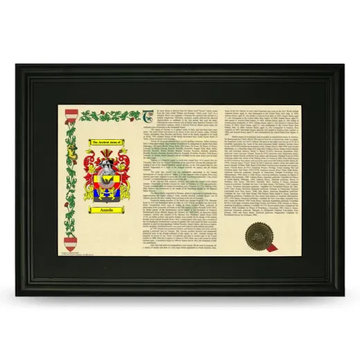 Anzola Deluxe Armorial Landscape Framed- Black