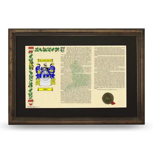 Aplen Deluxe Armorial Landscape Framed - Brown