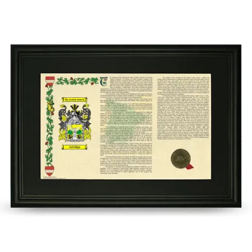 Aréchiga Deluxe Armorial Landscape Framed- Black