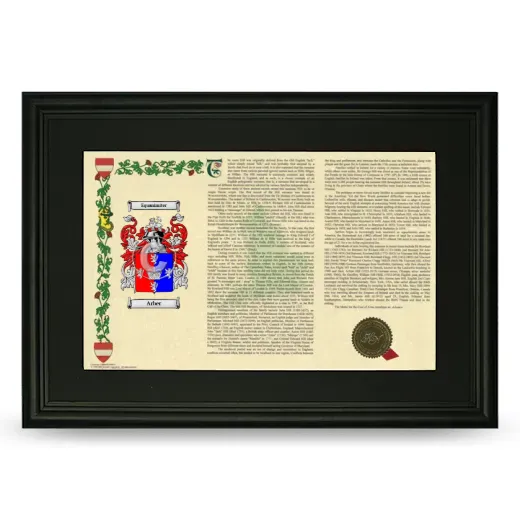 Arber Deluxe Armorial Landscape Framed- Black