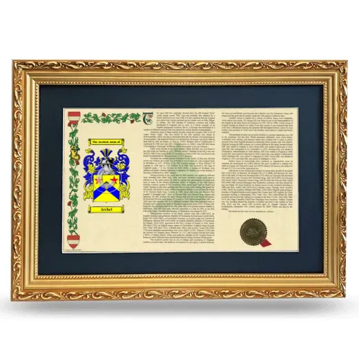 Archel Deluxe Armorial Landscape Framed - Gold