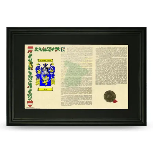 Aris Deluxe Armorial Landscape Framed- Black