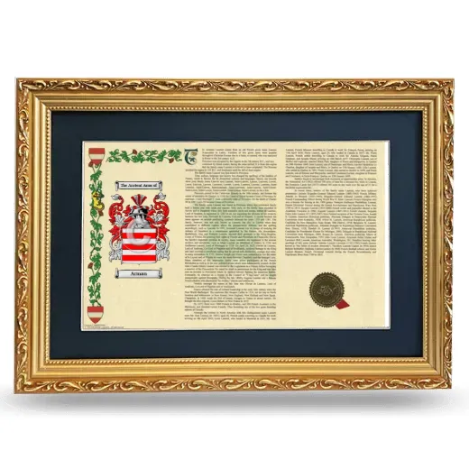 Arman Deluxe Armorial Landscape Framed - Gold