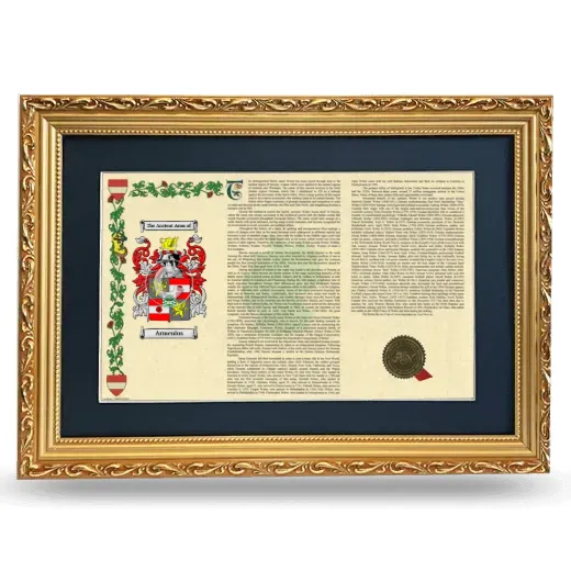 Armenius Deluxe Armorial Landscape Framed - Gold