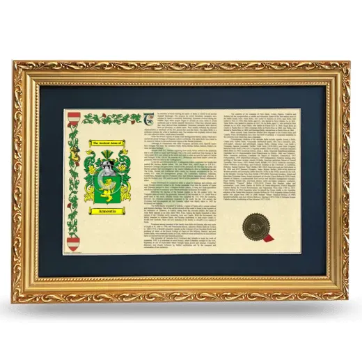 Armentia Deluxe Armorial Landscape Framed - Gold