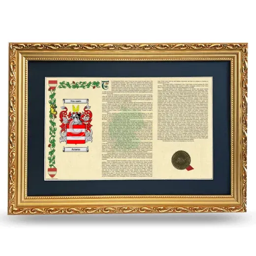 Arnem Deluxe Armorial Landscape Framed - Gold
