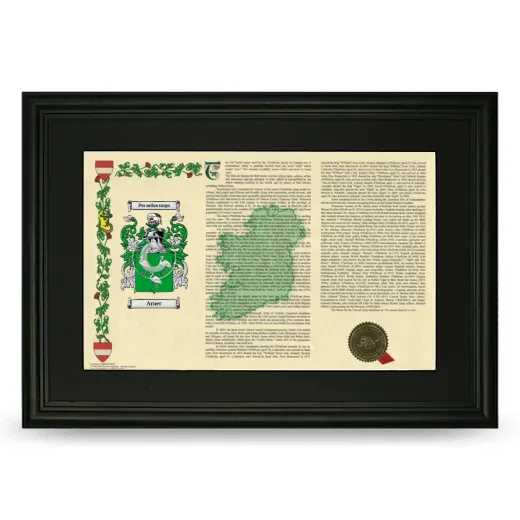 Arner Deluxe Armorial Landscape Framed- Black