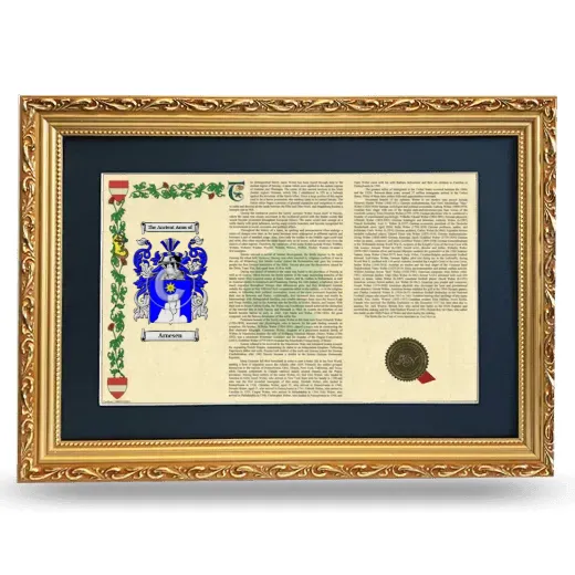 Arnesen Deluxe Armorial Landscape Framed - Gold