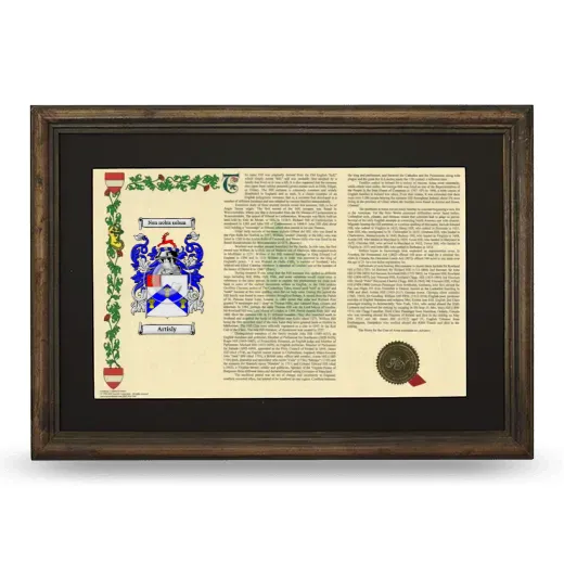Artisly Deluxe Armorial Landscape Framed - Brown