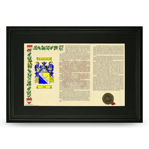 Arzt Deluxe Armorial Landscape Framed- Black
