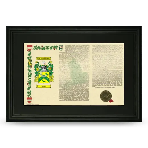 Ashar Deluxe Armorial Landscape Framed- Black