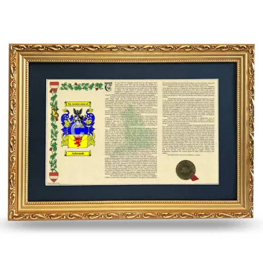 Ashcomb Deluxe Armorial Landscape Framed - Gold