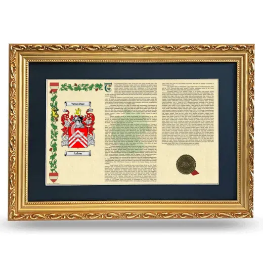 Ashen Deluxe Armorial Landscape Framed - Gold