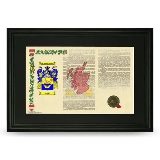 Aspig Deluxe Armorial Landscape Framed- Black