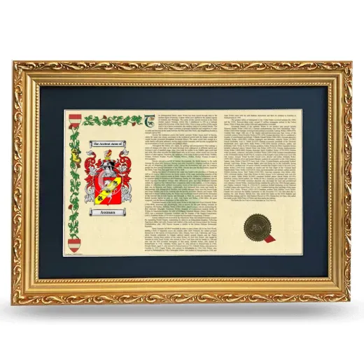 Assman Deluxe Armorial Landscape Framed - Gold