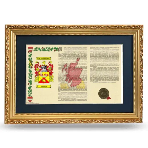 Assown Deluxe Armorial Landscape Framed - Gold