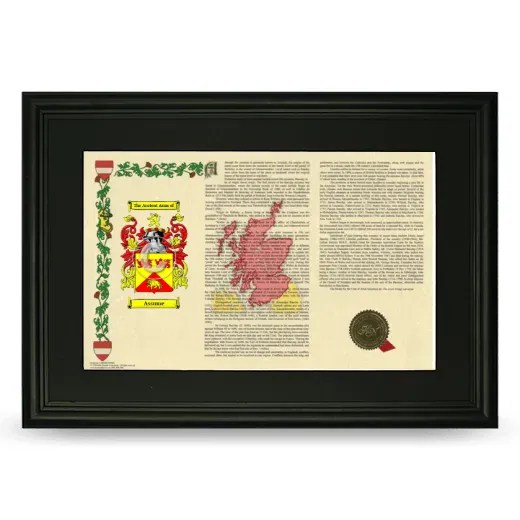 Assume Deluxe Armorial Landscape Framed- Black